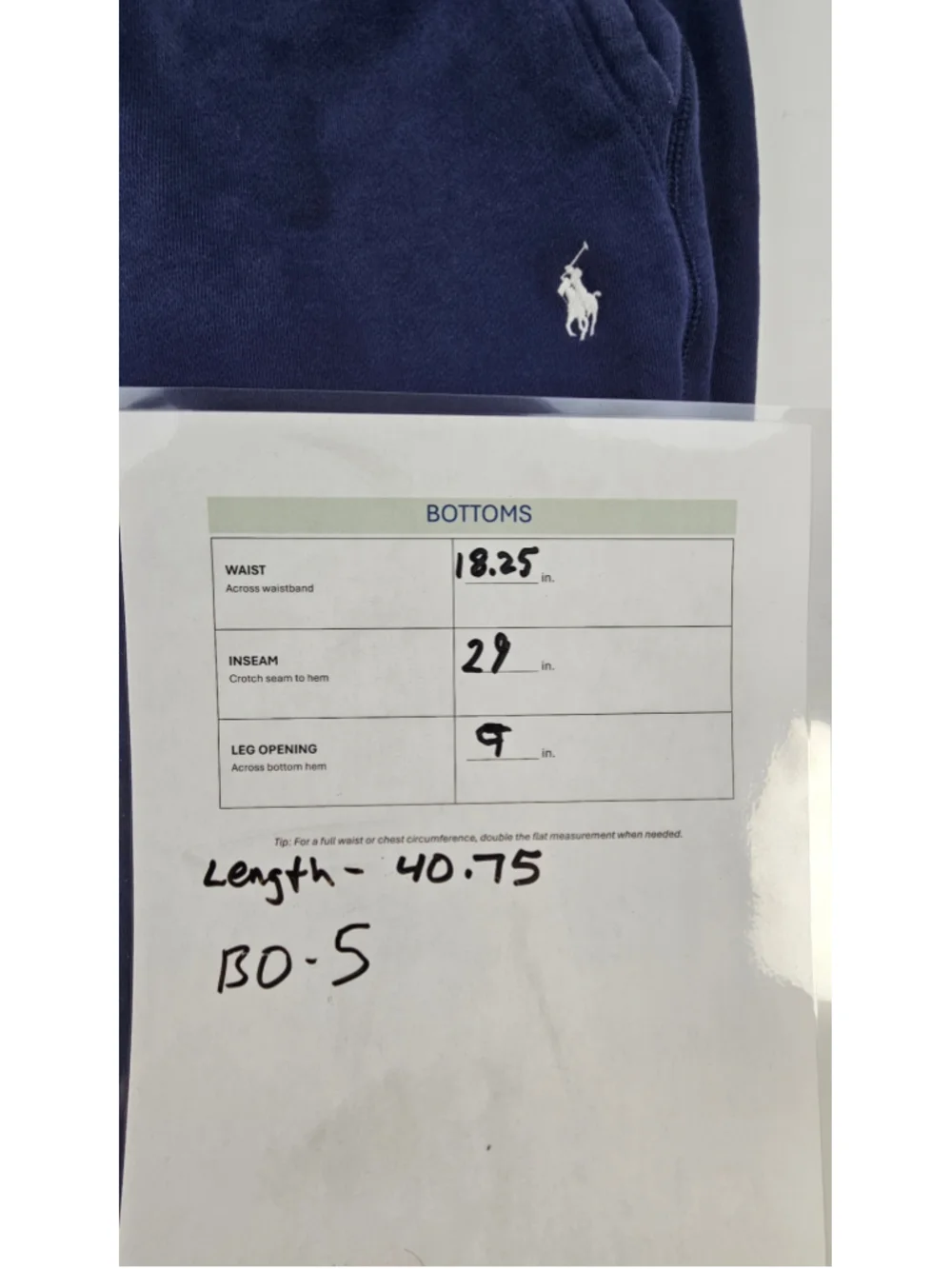Polo Ralph Lauren Sweatpants Mens XXL Navy Blue Fleece Pony Drawstring Hem